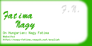 fatima nagy business card